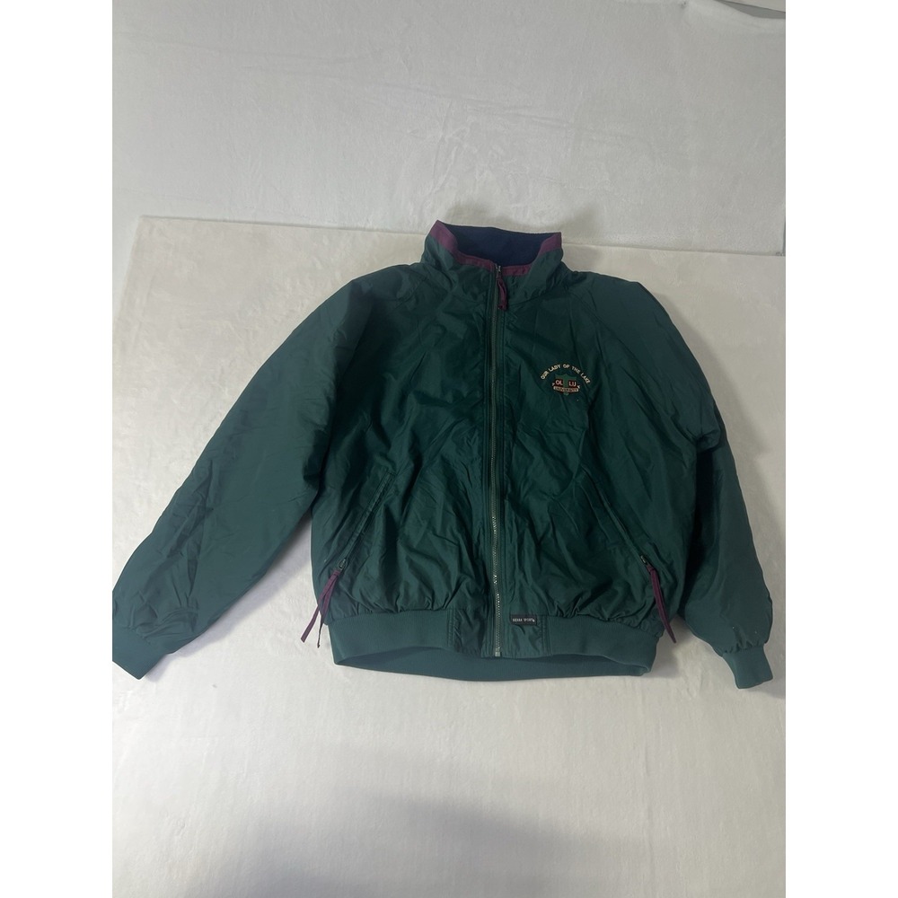 Sierra Sport Vintage OLLU Windbreaker Jacket Green XL Our Lady Of The Lake